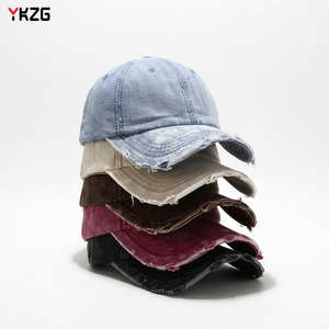 Custom Washed Denim Dad Hat Cap Streetwear Wholesale