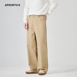 100% Cotton Breathable Casual Denim Jeans For Men Women Loose Straight Leg