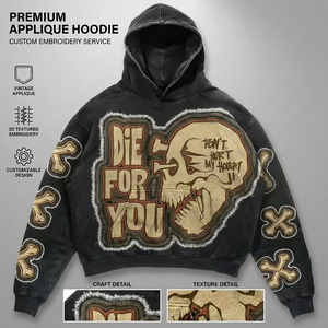 Wholesale Black Unisex Sublimation Boxy Sweatshirt Cotton Custom Logo Puff Printing Crewneck Embroidery Patch Acid Wash Hoodie