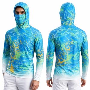 Eco Friendly Sustainable Clothing Sportswear Recycled Polyester Spandex Long Sleeve Sun Protection Fishing Men's T-Shirts
