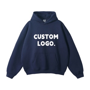 Puff Print Embroidery Hoodie Custom Logo Mens Heavy Cotton Oversized Sweatshirt