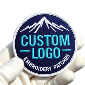 Custom Cool Morale Designer Hat Fabric Woven Full Embroidered Logo