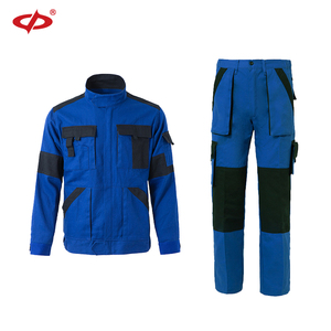 Men's Cotton Work Coverall Set With Tool Bag Multi-Pocket