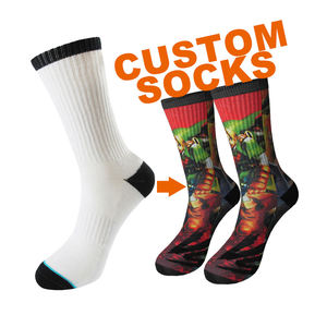 Wholesale Custom logo Crew All Over Print Socks Sublimation Printing