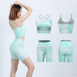 Eco-Friendly Recycled Fabric Gym Yoga Bra and Shorts Set