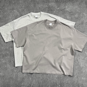 High Quality 100% Cotton Box Fit T Shirt 275gsm Men's Casual Oversized Boxy Tee 100% Cotton Tshirt Blank Custom Tshirt BOXY