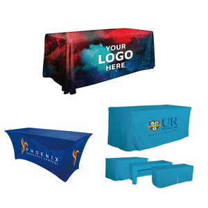 Trade Show Custom Drape Table Cover With Full Color Logo Printed